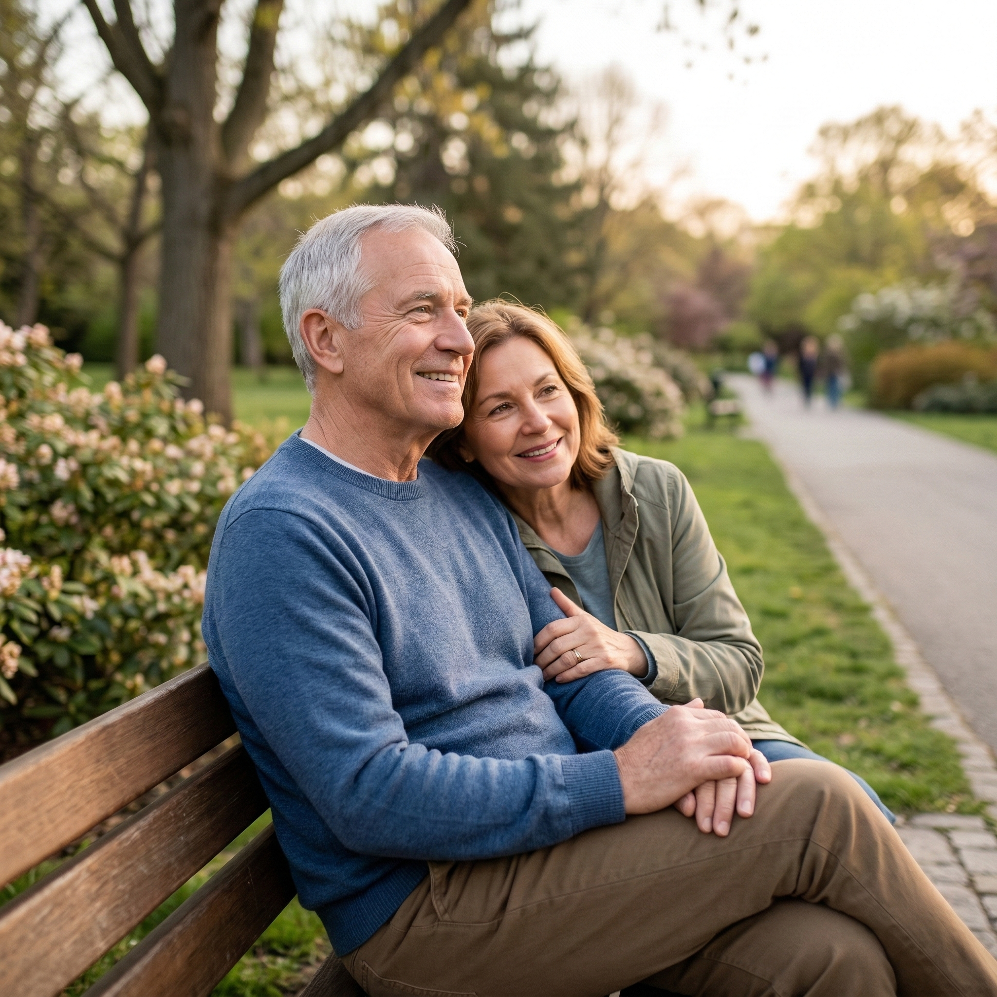 Husband and Wife in park
