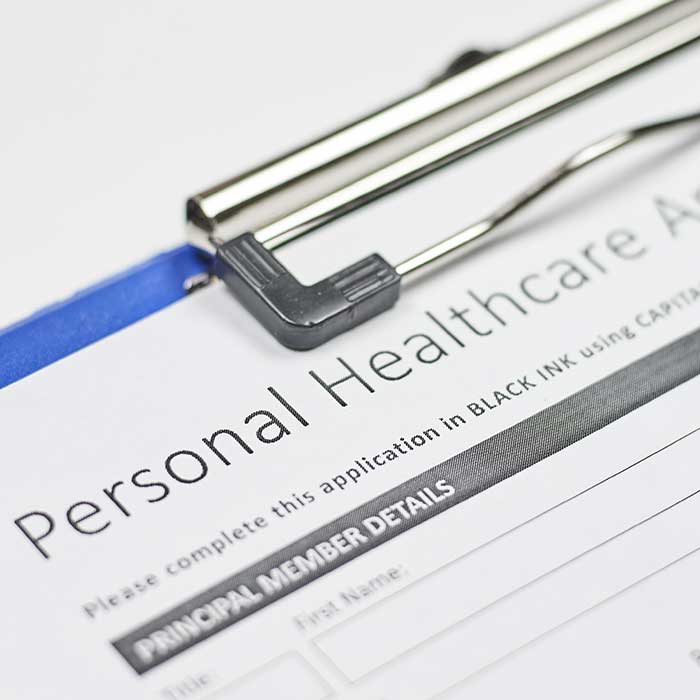 example form that could hold personal information